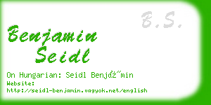 benjamin seidl business card